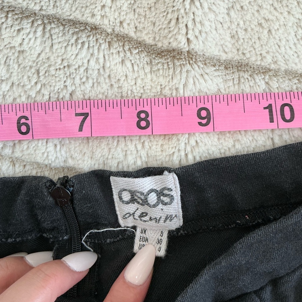 ASOS Denim Black Pencil Skirt - Picture 9 of 11